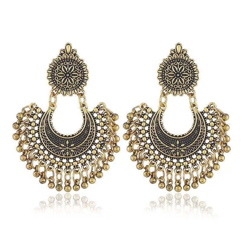 Vintage Water Drop Tassel Earrings